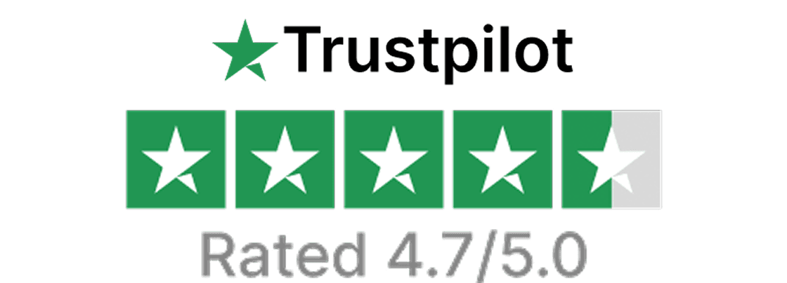 Trustpilot Rated 4.7/5.0